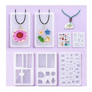 TOYSRUNNER Custom Design <b>Play</b> Resin Jewelry Craft Making Kit with Hard Transparent Cure Resin UV Light Silicone Molds Supplies - Product Image 6