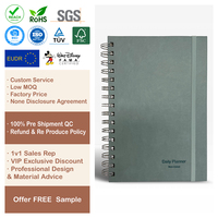 Agendas spirales en plastique A6 avec mise en page mensuelle pour femmes/hommes, planification de la vie, service d'impression personnalisée