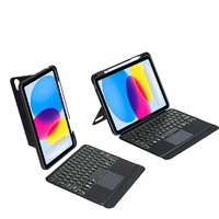 Casing Keyboard Magnetik untuk Samsung S10 Plus 11 inci, Keyboard Nirkabel Magnetik Laudtec Model Engsel