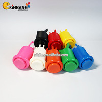 Bouton de style américain robuste et durable avec bouton de commutation, adapté à la machine de jeu d'arcade à trou de montage de 28mm