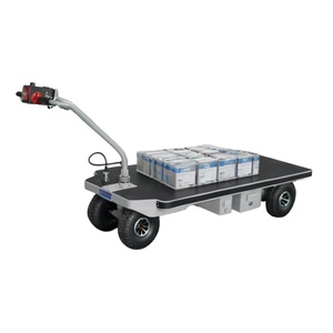 <span class=keywords><strong>500Kg</strong></span> Laadvermogen Elektrische <span class=keywords><strong>Platform</strong></span> <span class=keywords><strong>Trolley</strong></span> Gemotoriseerde Handkar Met Beslag Voor Retail Magazijn Supermarkt - Product Image 1