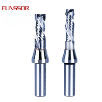 Dreanique 1 pièce Fraise à compression composite en carbure pour le sciage de plaques, pour bois dur et panneaux stratifiés, Fraise de défonceuse TCT