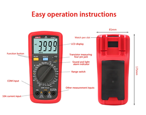 Digitales Multimeter UT39A+ UT39C+ manueller Reichweite-Elektrikant Multimetro Kondensator Tester digital mit LCD-Hintergrundbeleuchtung Datenaufbewahrer - Product Image 6