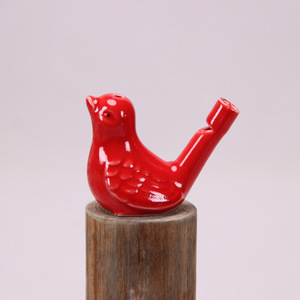 นกหวีดน้ำนกสไตล์วินเทจของเล่นสำหรับเด็กขายส่งขายส่งรูปนกขลุ่ยดินเผา - Product Image 3