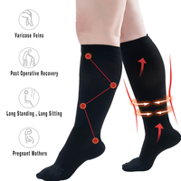 Bas de contention respirants et confortables, favorisant la circulation sanguine, chaussettes anti-embolie pour la prévention des TVP