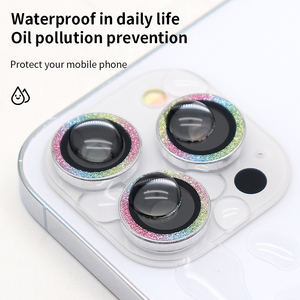 Protector de Pantalla de Vidrio Templado 9H con Diamantes Brillantes <span class=keywords><strong>para</strong></span> <span class=keywords><strong>iPhone</strong></span> 15 <span class=keywords><strong>14</strong></span> 13 12 11, Película Protectora de Lente de Cámara Personalizada - Product Image 3