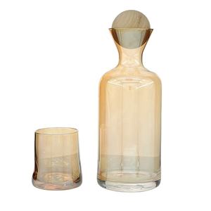Ins Hand Blown คริสตัลแก้<span class=keywords><strong>ว</strong></span>น้ำดื่มเหยือกน้ำชุดข<span class=keywords><strong>ว</strong></span>ดน้ำพร้อมฝาปิดไม้ - Product Image 3