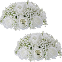 Centros de Mesa de Flores Artificiales Púrpuras Premium para Mesas de Boda, Decoración para Fiestas de Despedida de Soltera