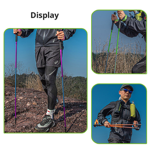 Bâtons <span class=keywords><strong>de</strong></span> randonnée personnalisés OEM en aluminium 7075, pliables, portables, réglables, bâtons <span class=keywords><strong>de</strong></span> <span class=keywords><strong>ski</strong></span>, bâtons <span class=keywords><strong>de</strong></span> marche nordique, bâtons d'escalade, 4 sections - Product Image 6