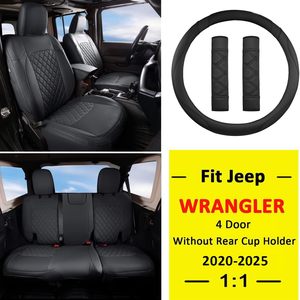 Fundas de Asiento de Cuero para Coche para <span class=keywords><strong>Jeep</strong></span> Wrangler JL & Unlimited 2018-2024, Accesorios de Protección - Product Image 4