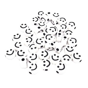 Acrylic Smiley Face <b>Beads</b> 10mm Scattered <b>Beads</b> For Jewelry Making DIY Craft Supplies - Product Image 5
