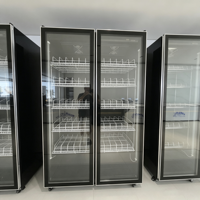 Vente en gros de vitrine à vin à 3 portes, réfrigérateur à vin commercial avec porte en verre pour restaurant, hôtel, bar