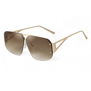 ADE WU STY9519A gafas de sol de conducción de aviación degradado medio marco gafas de piloto cuadradas mujeres gafas de sol de gran tamaño con remaches de Metal - Product Image 4