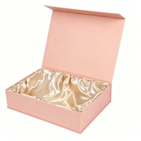 Boîte cadeau magnétique personnalisée, boîte d'emballage rigide de style livre de luxe avec insert en tissu satiné, logo personnalisé pour un emballage cadeau haut de gamme