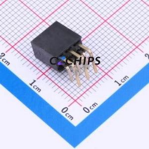 A2541HWR-2x3P Pin Socket Bent Lead Through Hole,P=2.54mm Connector 2x3P 2.54mm 2.54mm Square Hole - Product Image 2