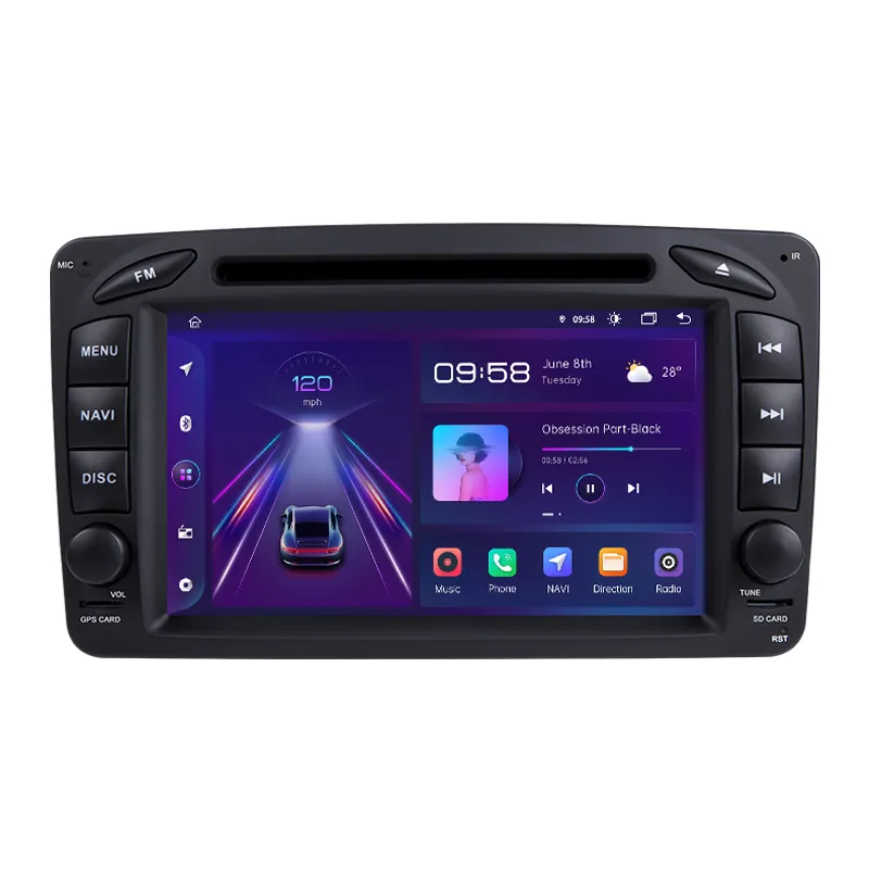 Junsun Carro DVD Player para Mercedes Benz CLK W209 W203 W463 W208 Rádio autoradio Android Carro para Mercedes Benz CLK W209 W203