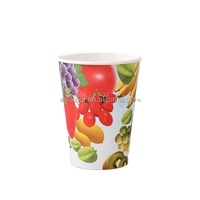 Tasse à café jetable écologique à paroi unique et à double paroi avec logo personnalisé imprimé en papier pour boisson chaude en feuille d'or rose avec couvercle