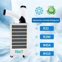 Enfriador de Aire Industrial Portátil con Ducto de Aire y Cabezal Oscilante de 7700 BTU, 110-240 V, 460 m³/h