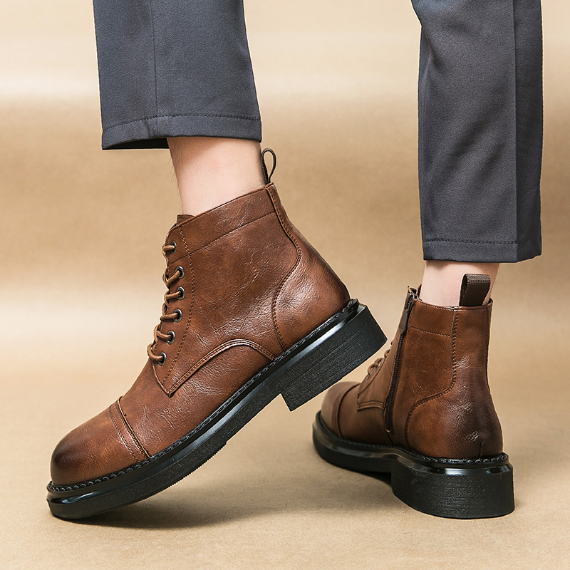 Big Head Lace up Men Dress Boots - Stylish & Comfortable