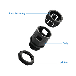 Jar cáp điện Ống dẫn phù hợp ul 94v-2 chống cháy PG thẳng Nylon ống dẫn linh hoạt kết nối - Product Image 2