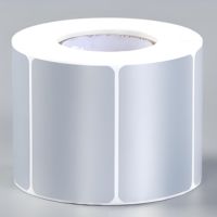 Autocollants en PET argentés imperméables imprimés sur mesure, étiquettes résistantes à la déchirure pour l'impression de codes-barres
