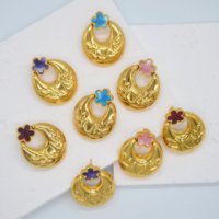 Pendientes de Acero Inoxidable de Estilo Retro Europeo Americano Simples y a la Moda, Aros Personalizados Versátiles y de Tendencia para Fiestas