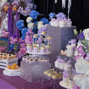 Giá đỡ bánh kem acrylic trang trí đám cưới, trung tâm bàn tiệc sinh nhật hình chữ nhật thiết kế sang trọng - Product Image 4