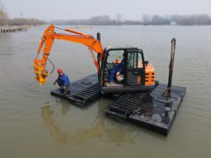 Prezzo all'ingrosso idraulico escavatori anfibi con pontoni laterali aggiuntivi e pompa di palude - Product Image 5