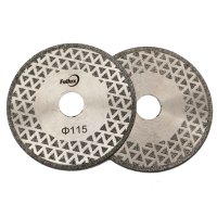 115 4.5 pouces de qualité industrielle Fullux électrolytique diamant enduit lames de scie Double face Triangle M14 bride OEM personnalisable