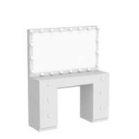 Coiffeuse de chambre à coucher de maquillage noire antique avec miroir et tiroirs à led meubles de chambre à coucher meubles de maquillage