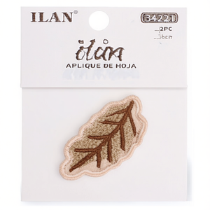 Appliques brodées ILAN en forme de feuille 6x3cm pour la décoration de vêtements - Product Image 2