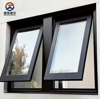 Sichtschutz Eingebaute Jalousien Aluminium-Drehfenster Doppelverglastes Isolierglas Seitlich Öffnendes Fenster für Büros