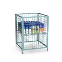 Cage promotionnelle en treillis métallique pour supermarché, idéale pour les chaînes de magasins de détail