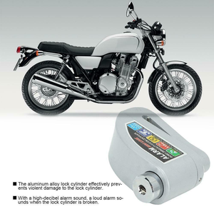 सुपरबसेल मोटरसाइकिल स्कूटर डिस्क ब्रेक लॉक अलार्म चोरी-रोधी व्हील डिस्क ब्रेक लॉक सुरक्षा व्हील लॉक स्कूटर सहायक उपकरण - Product Image 5