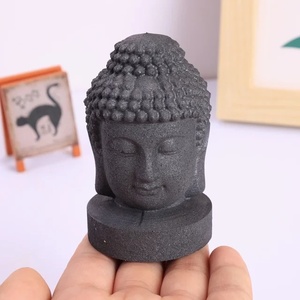 Tête de Bouddha en Shungite Grise Naturelle de Haute Qualité, Sculpture Artisanale en Shungite Grise pour la Décoration (Vente en Gros) - Product Image 4