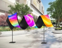 Módulo LED Flexible para exteriores P3mm a prueba de agua Pantalla de cilindro curvo HD de 320x160mm para exhibición publicitaria