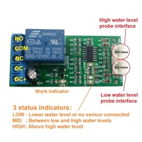 Module de commande de niveau d'eau entièrement automatique LC66C01, interrupteur de pompe, relais DC 12V TB447 pour aquarium, indicateurs BAS MEDIUM HAUT A551