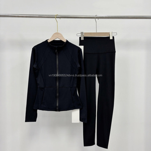 Fashion Women's <b>Yoga</b> Sets Lemon High Stretch Breathable Sports <b>Jacket</b> and <b>Yoga</b> Leggings Gym Active Wear - Product Image 3