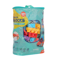 Yuglow 80 pièces, grand ensemble de blocs de construction en caoutchouc souple, blocs en plastique éducatifs pour les tout-petits, apprentissage précoce