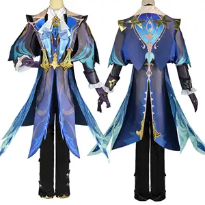 Genshin Impact Costume Fontaine Chief Justice Ordainer of Inexorable Judgment Uniform Halloween Outfit Neuvillett Cosplay