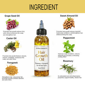 Huile de romarin 100% naturelle à base de plantes, huile de croissance capillaire biologique, sérum de croissance capillaire naturel, huile de croissance capillaire pour hommes noirs, marque privée - Product Image 2