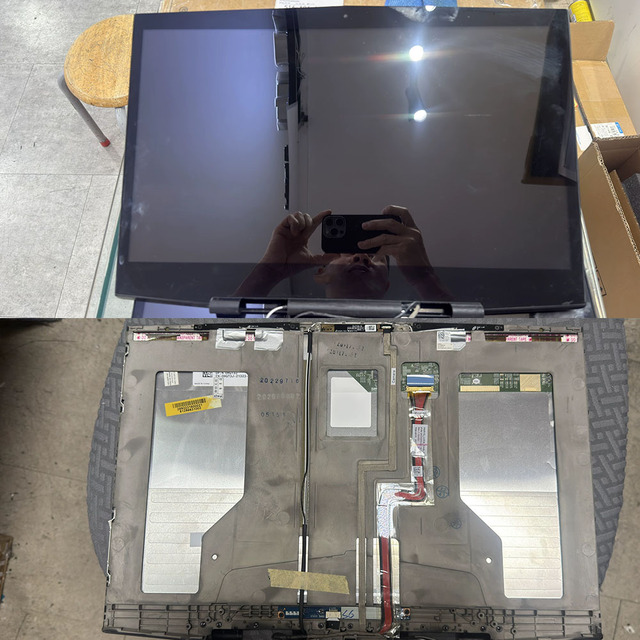 18.4" FHD LCD Screen Panel+Glass Display Frame for Alienware M18X R2 Used, About 90% New Scratches on the Surface of the Glass
