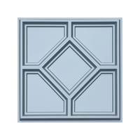 Paneles y Azulejos de Techo 3D de PVC Cuadrados Modernos para Decoración de Interiores de Hoteles, Hospitales y Apartamentos