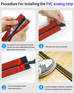 รางสายไฟคุณภาพสูง Tian'an <span class=keywords><strong>TA</strong></span>-FBT01 ทำจาก PVC แบบอ่อน ยืดหยุ่น พร้อมกาวอะคริลิก ป้องกันสายไฟ ปรับแต่งได้ หลายสี - Product Image 3