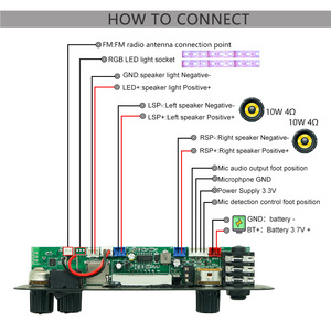JQ Stereo - Módulo Amplificador de Audio con Reproductor <span class=keywords><strong>MP3</strong></span> y Batería Recargable de 3.7V y 2 x 10W - Product Image 3