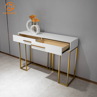 Table de rangement élégante en bois blanc, pour couloir français, avec tiroirs, grande taille de rangement, nouvelle collection 2022