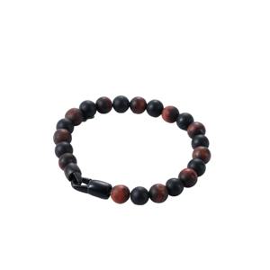 Mode unisexe 8mm pierre de carte naturelle diverses pierres précieuses disponibles mixte en acier inoxydable 316L fermoir en métal Bracelet <span class=keywords><strong>VIYA</strong></span> LWMBR04 or - Product Image 6