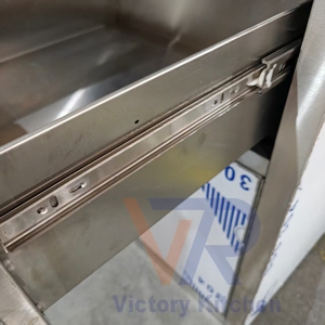 VICTORY KITCHEN Armoire de cuisine en acier inoxydable sur mesure avec tiroirs et portes pour le rangement de la cuisine, capacité de 300 kg, équipement de cuisine - Product Image 5