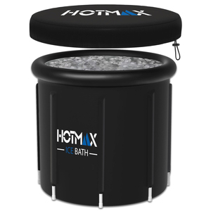 Athlètes de baignoire avec couvercle 106 gallons bain de glace portable pour la thérapie par l'eau froide - Product Image 1