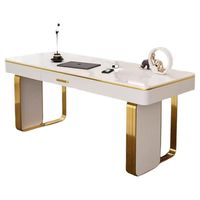 Bureau en bois durable avec tiroir de rangement, table d'étude moderne et simple pour usage domestique, médical, esthétique, réception et consultation